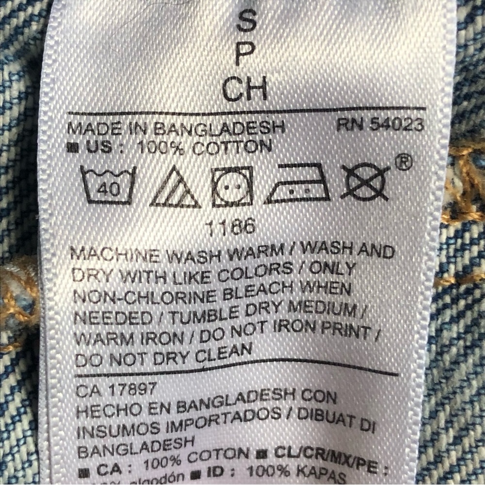 OLD NAVY Rainbow Denim Jacket Blue Womens - Picture 8 of 8